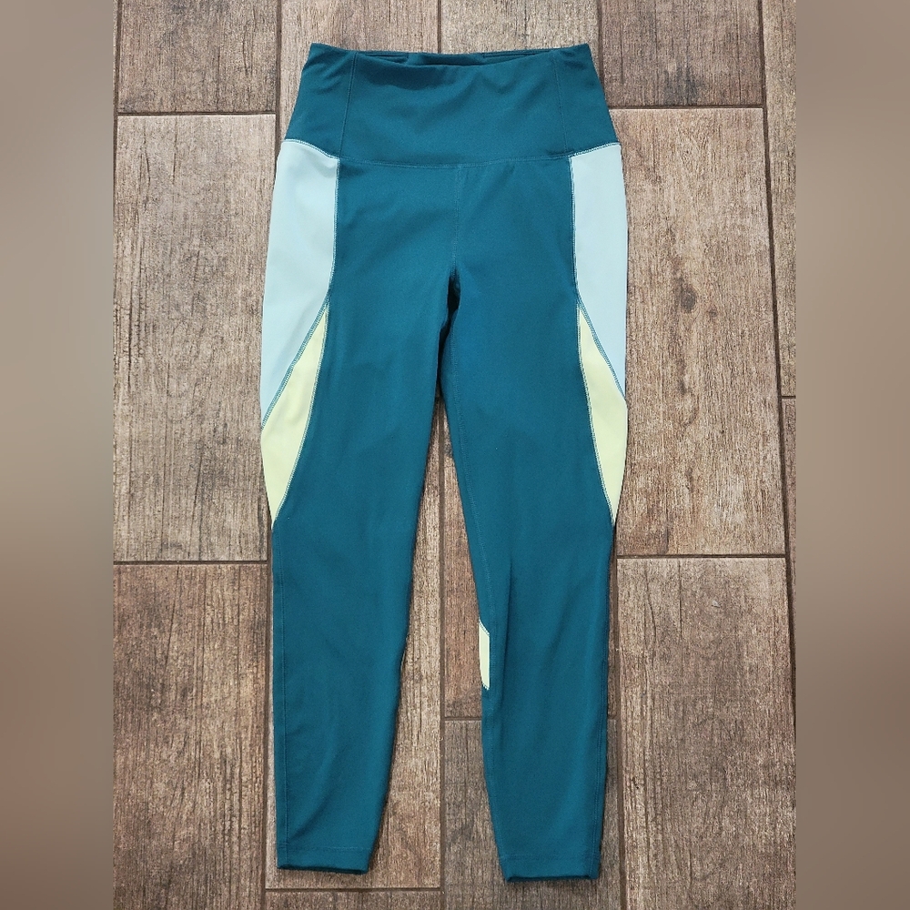 Zelos Athletic 2 tone Teal Yoga Pants Size S